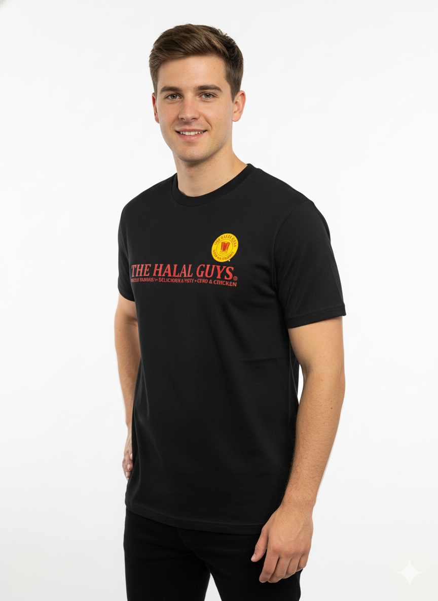Halal Guys Black Cotton Tshirt