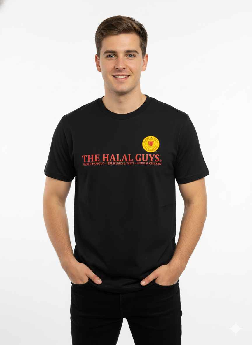 Halal Guys Black Cotton Tshirt
