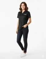Women Black Polo DryFit Layne’s - Image 2