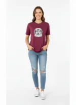 Layne’s Burgandy Cotton Tshirt - Image 2