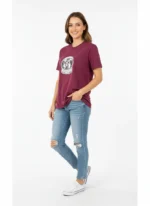 Layne’s Burgandy Cotton Tshirt - Image 3