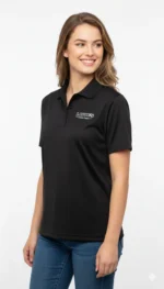 Black Cotton Polo Shirt Layne’s - Image 2