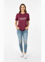 Burgandy Cotton Tshirt Layne’s - Image 2
