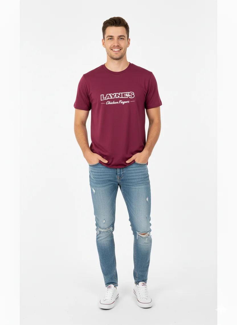 Generated-Image_October_31_2025_-_4_49AM Burgandy Cotton Tshirt Layne’s - Image 1