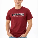 Burgandy Cotton Tshirt Layne’s New Print